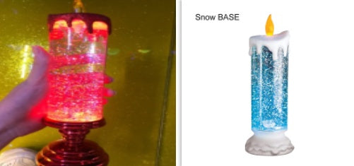 Enchanting Color-Changing LED Glitter Candle – Rechargeable & Waterproof Home Decor