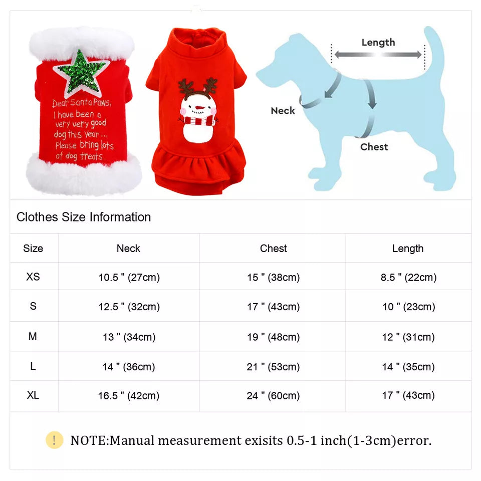 Festive Christmas Pet Outfit – Adorable Holiday Costume for Dogs and Cats!